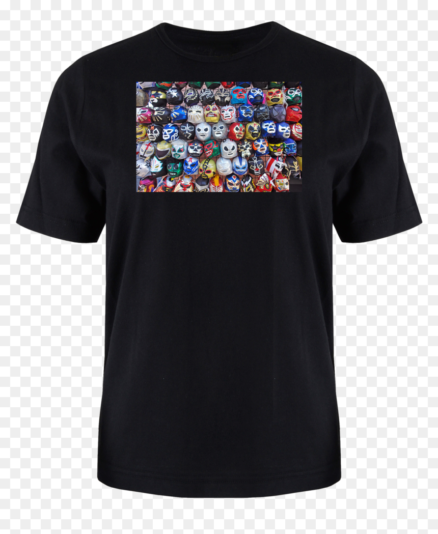 Luchadormasks Black Storemock - Camiseta Negra Basica Hombre, HD Png Download - lucha mask png