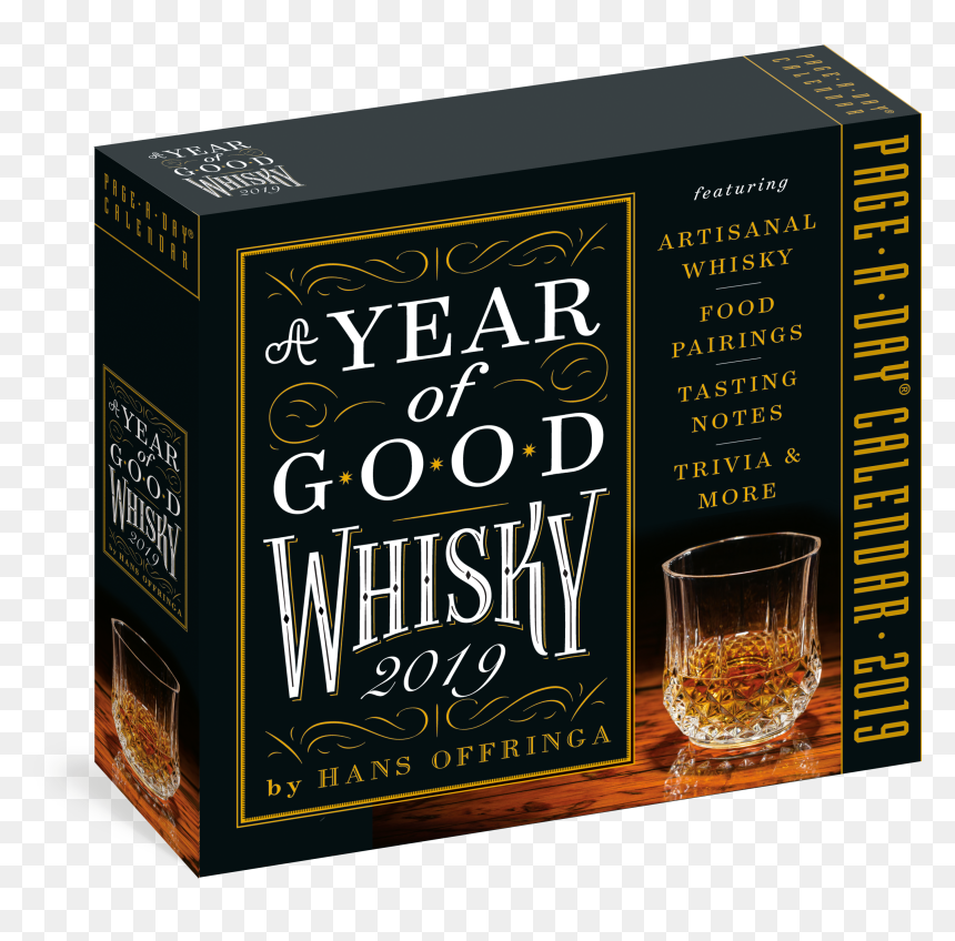 Whiskey Calendar 2019, HD Png Download - scotch glass png