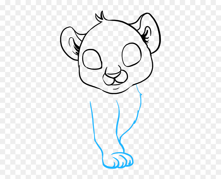 How To Draw Baby Tiger - Cartoon Baby Tiger Drawing, HD Png Download - baby tiger png