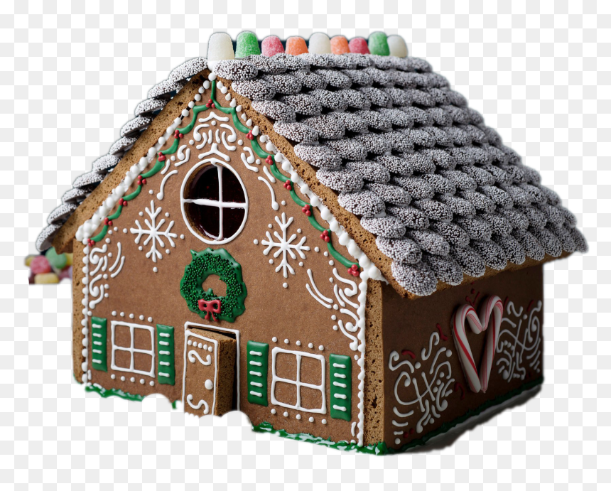 Gingerbread Man House Png Transparent Image - Gingerbread House Decorations, Png Download - house .png