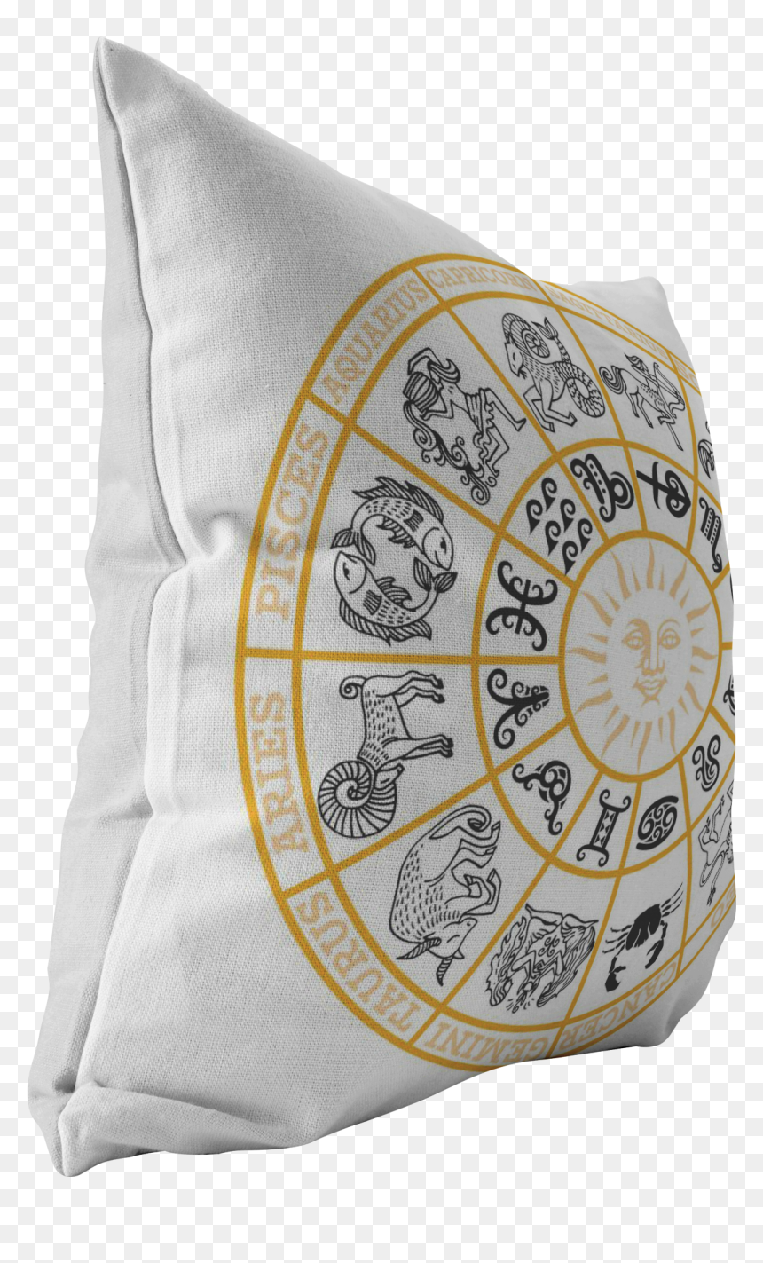 Pillow, HD Png Download - zodiac wheel png