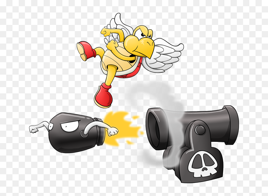 Parakoopa And Bullet Bill - Cartoon, HD Png Download - cartoon bullet png