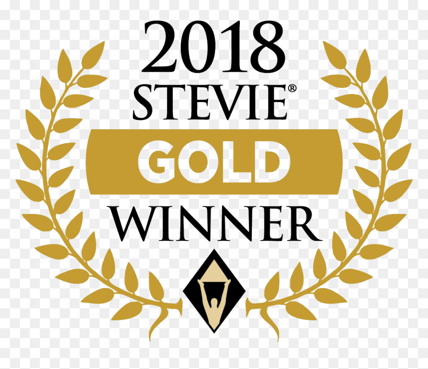Transparent Blue And Gold Banquet Clipart - 2017 Gold Stevie Award, HD Png Download - 2018 gold png