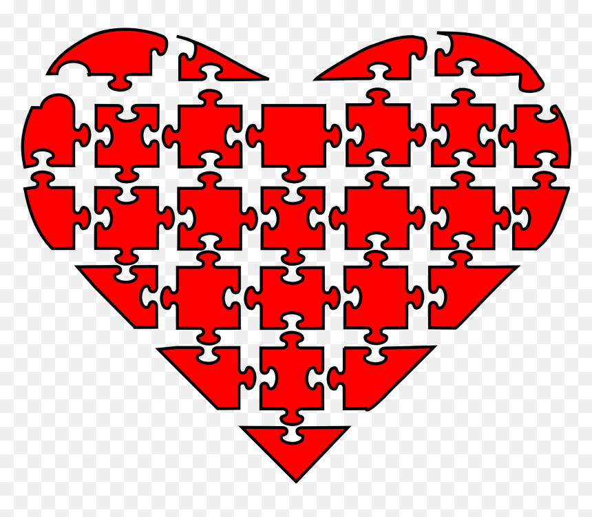 Corazon Rompecabezas - Rompecabezas De Un Corazon, HD Png Download - corazon vector png