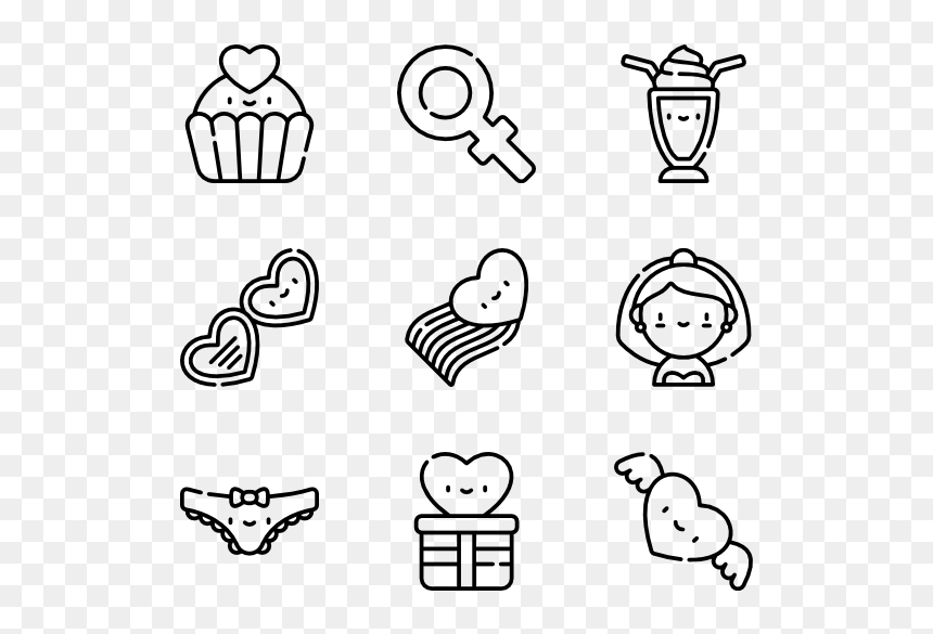 Hand Drawn Icons Png, Transparent Png - corazon vector png