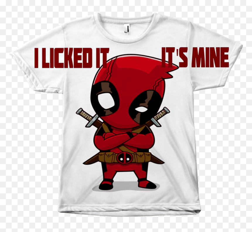 Custom 3d Deadpool Chibi Sublimation Unisex T-shirt - Deadpool Funny Cartoon, HD Png Download - cartoon shirt png