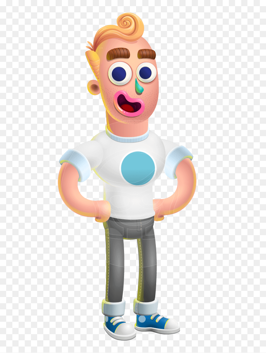 Man With T-shirt Cartoon Vector 3d Character Aka Wesley - T-shirt, HD Png Download - cartoon shirt png