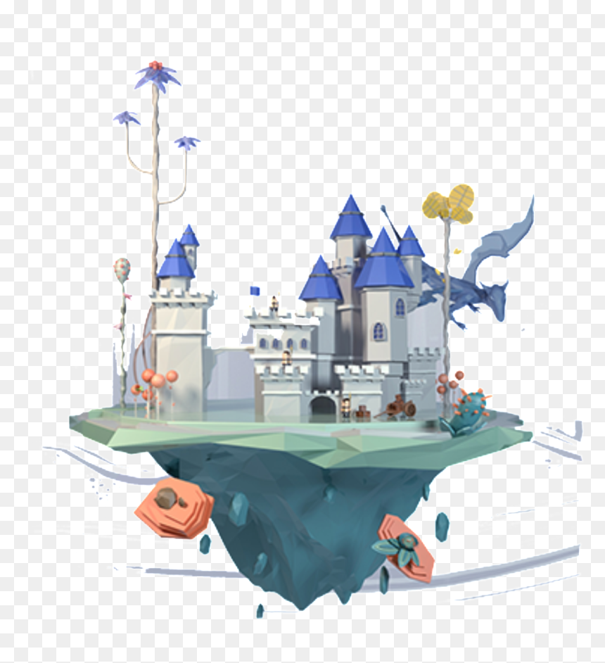 Cartoon Fairytale Castle Building Pattern Element - Vector Graphics, HD Png Download - fairytale png