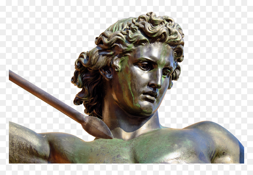 Escultura Romana Bronce Png, Transparent Png - statue head png