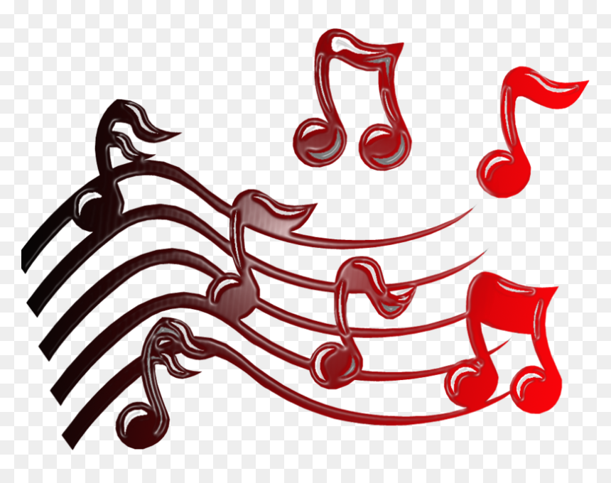 Music Notes Clip Art, HD Png Download - red gradient png