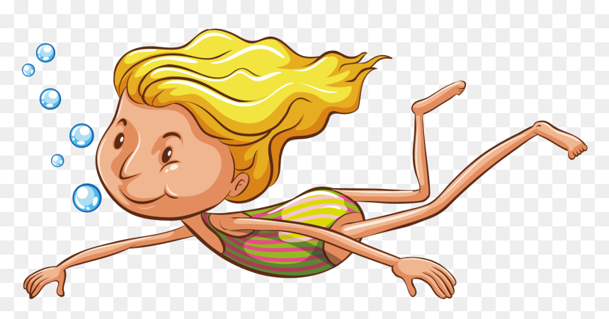 Swimmer Clipart Pool - Girl Swimming Clip Art Transparent, HD Png Download - swimming clipart png
