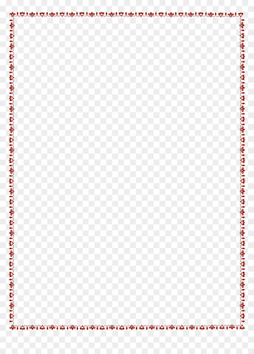 Valentine"s Border Transparent Png Clip Art Image - Thin Red Christmas Border, Png Download - valentines border png