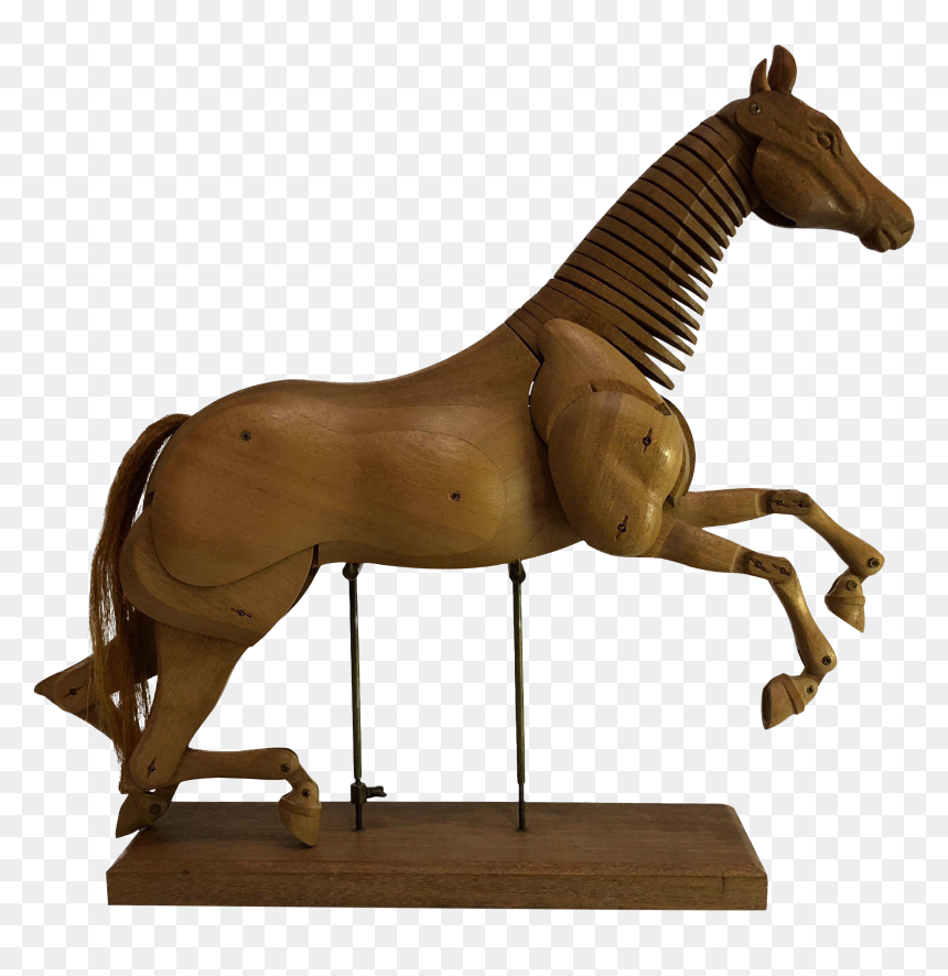M#century Modern Articulated Wooden Horse On Stand - Sorrel, HD Png Download - modern sculpture png