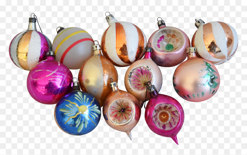 Transparent Vintage Christmas Ornaments Clipart, HD Png Download - holiday ornaments png
