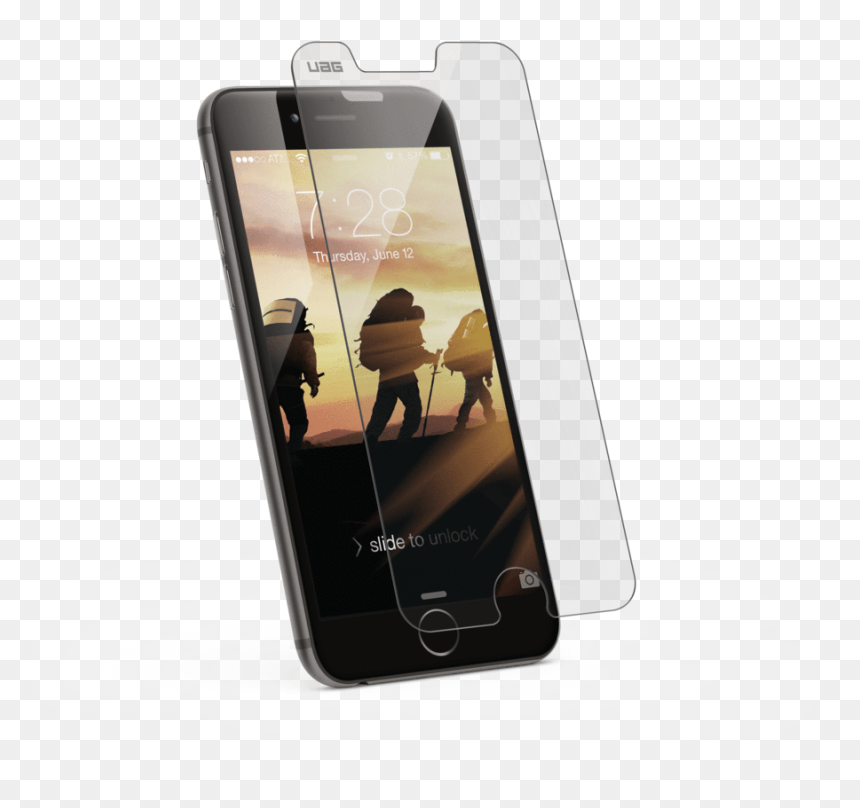 Uag Glass Screen Shield Iphone, HD Png Download - slide to unlock png