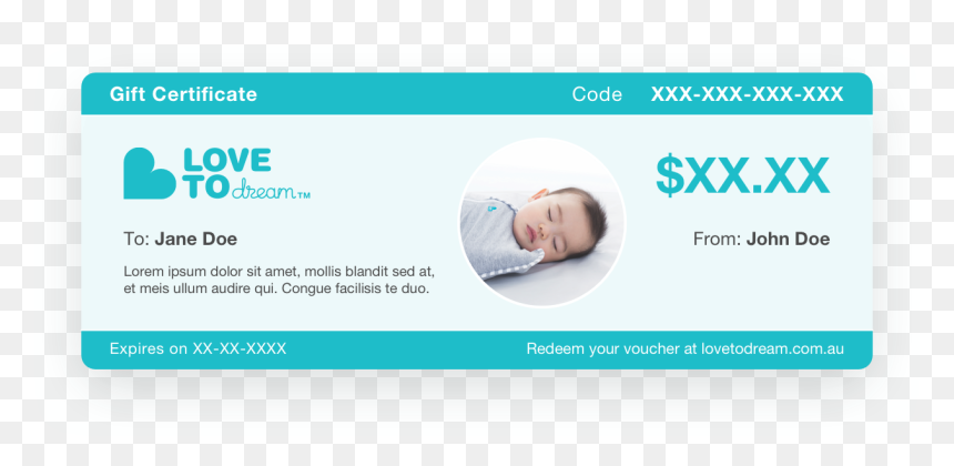 Love To Dream, HD Png Download - gift certificate png