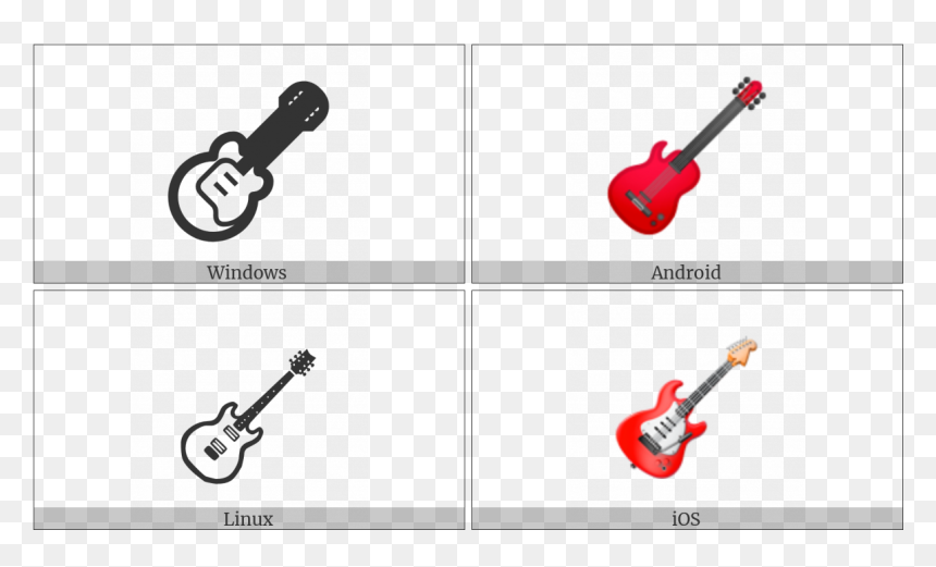 Guitar On Various Operating Systems, HD Png Download - cartoon guitar png