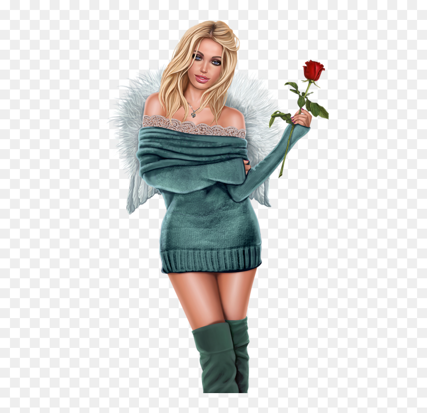 Femmes Dessin Woman Girls Girly Beautiful Pinterest - Girly Woman, HD Png Download - beautiful woman png