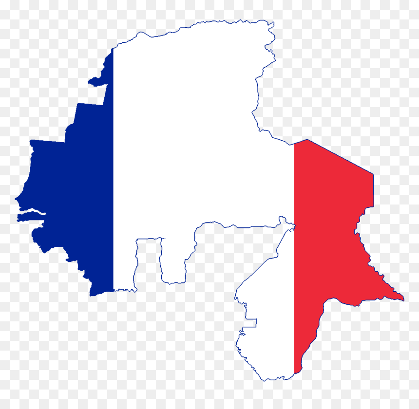 Flag Map Of French West Africa - Flag Map Of West Africa, HD Png Download - map of africa png