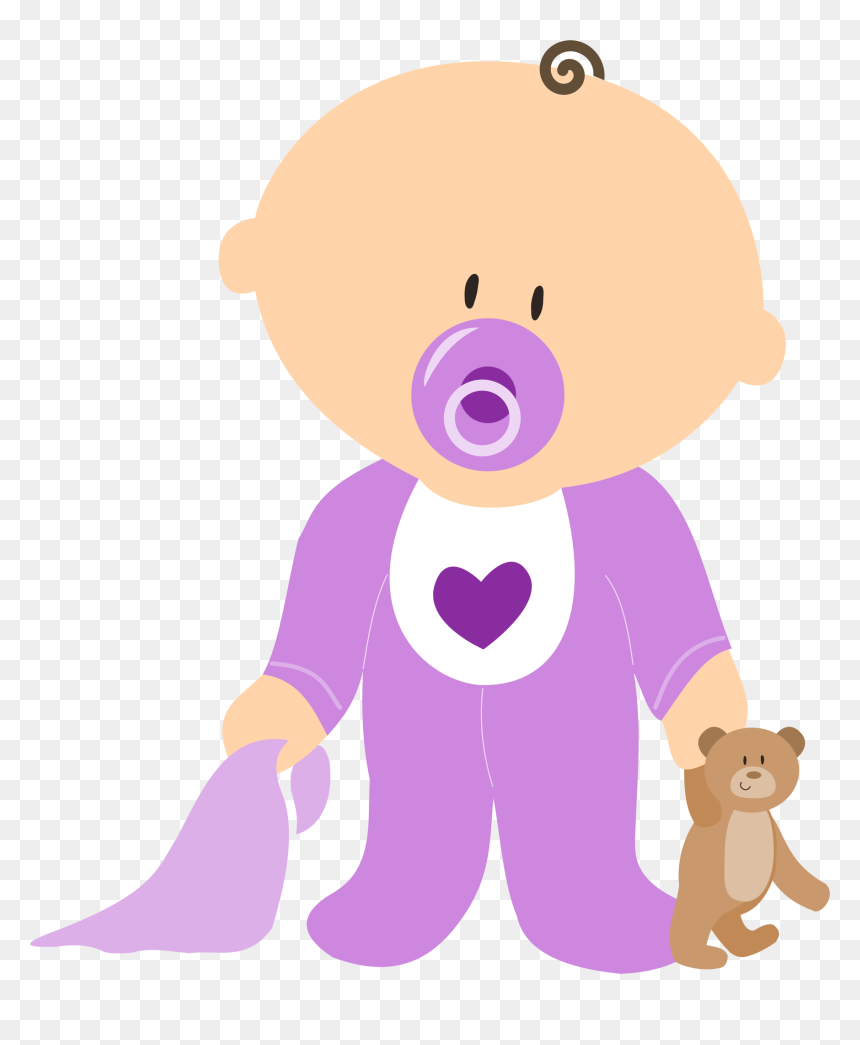Transparent Baby Bottle Clipart Png - Baby With Pacifier Clipart, Png Download - baby pacifier png