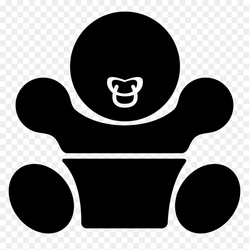 Baby With Pacifier - Infant, HD Png Download - baby pacifier png