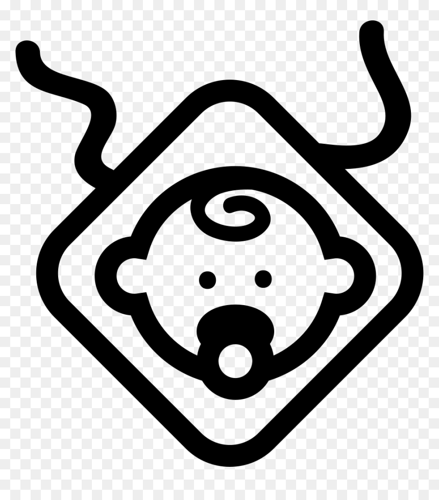 Baby With Pacifier Sign And Lines - Icono Chupon, HD Png Download - baby pacifier png
