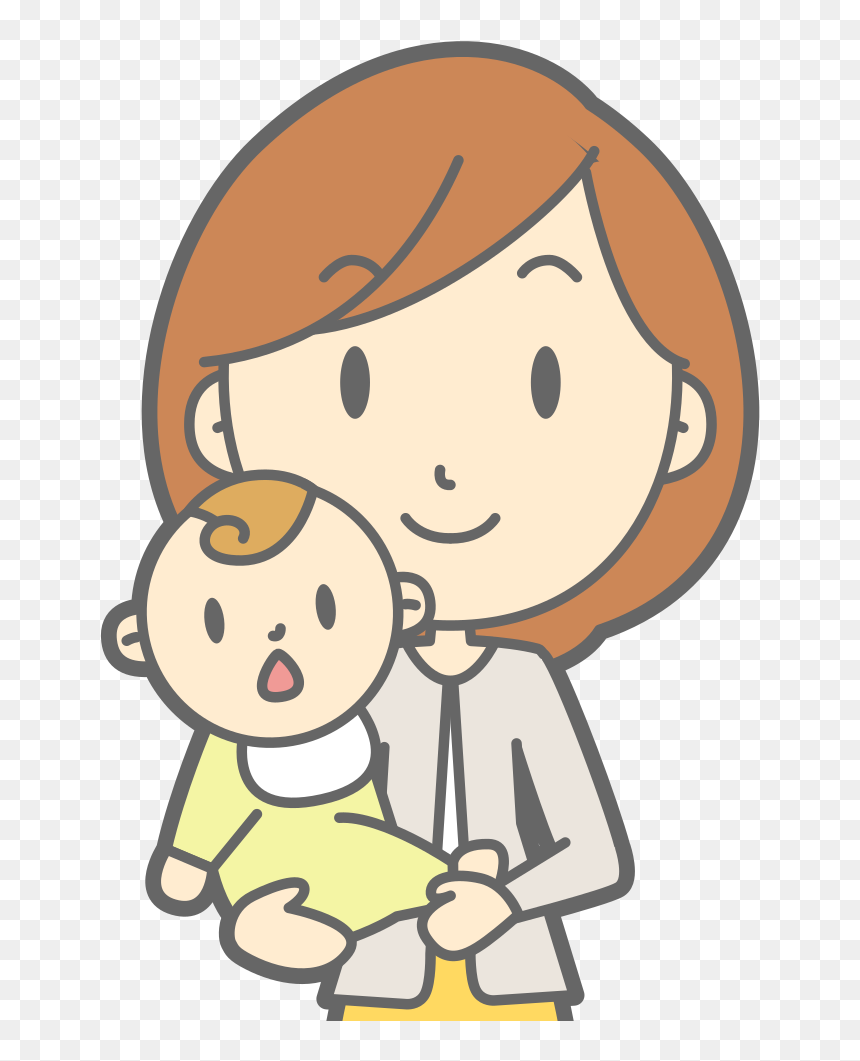 Mom And Baby Clipart, HD Png Download - mother and child png