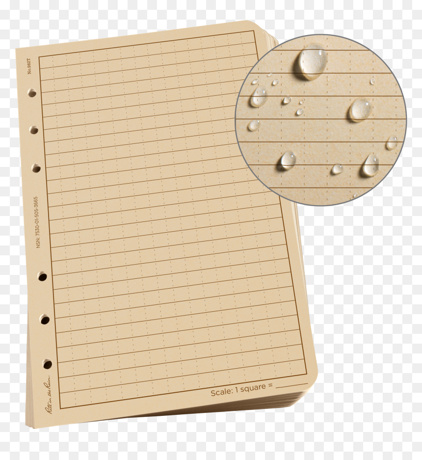 Rite In The Rain Weatherproof Loose Leaf Paper, - Wood, HD Png Download - loose leaf paper png