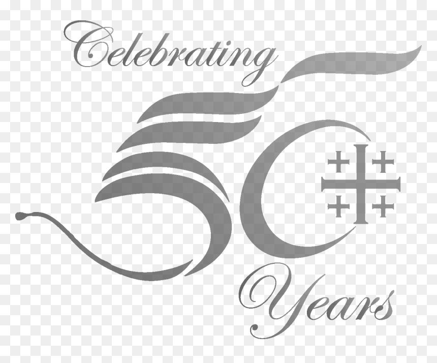 50th Anniversary Logo Transparent Grayscale - Ferrum College, HD Png Download - 50th png