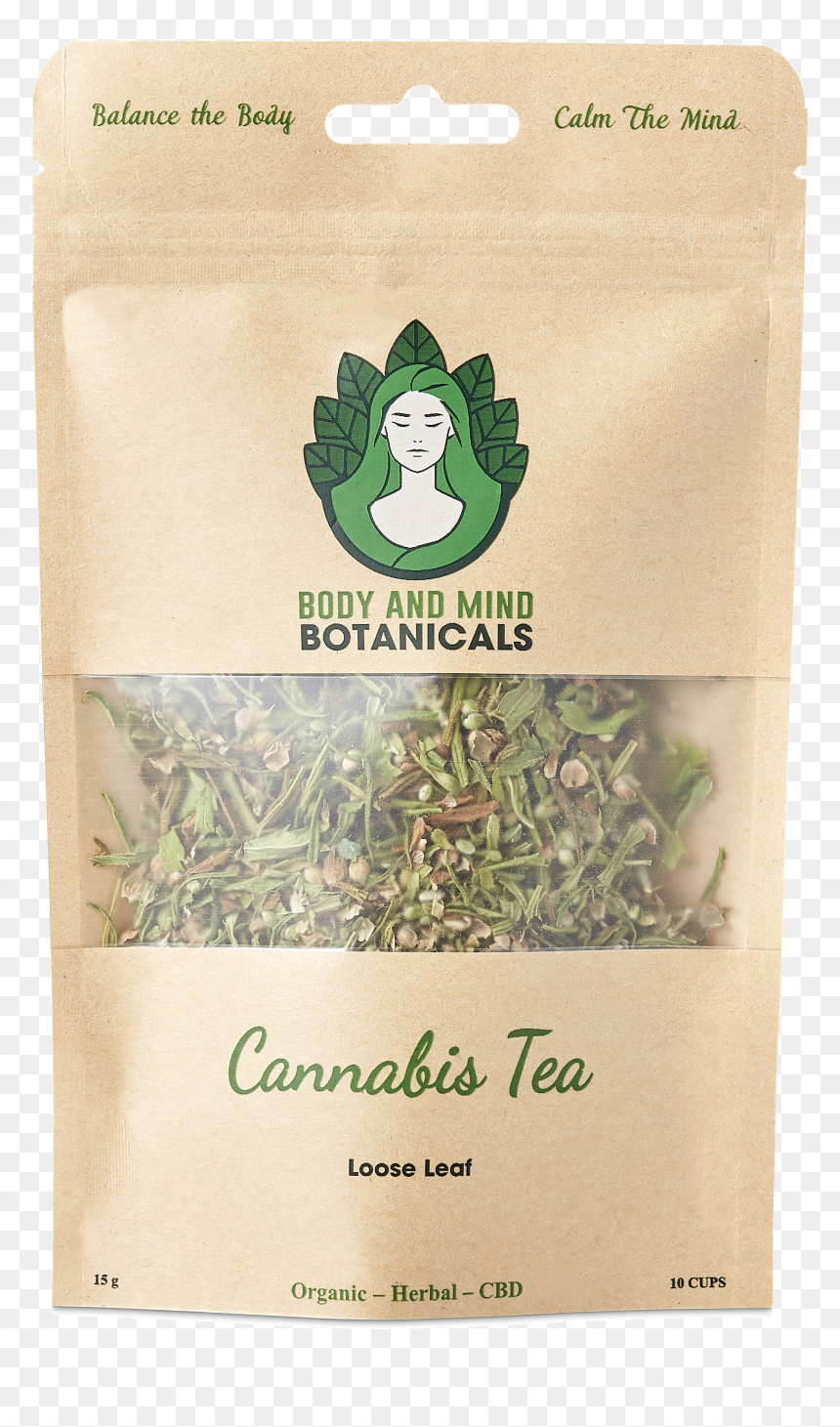 Body And Mind Botanicals Loose Leaf Cbd Tea - Cbd Tea Bags, HD Png Download - loose leaf paper png