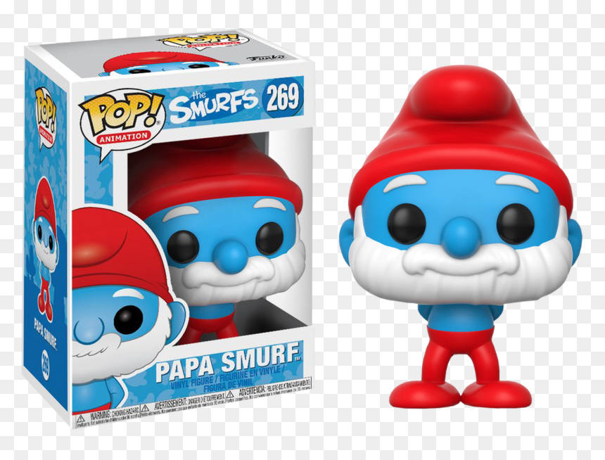 Papa Smurf Pop Vinyl Figure - Funko Pop Papa Smurf, HD Png Download - smurf hat png