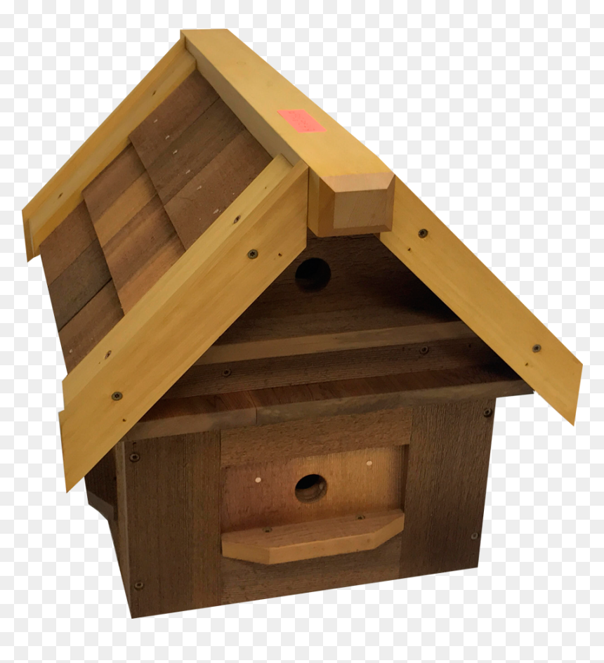 Red And Yellow Cedar Birdhouse - Plank, HD Png Download - birdhouse png