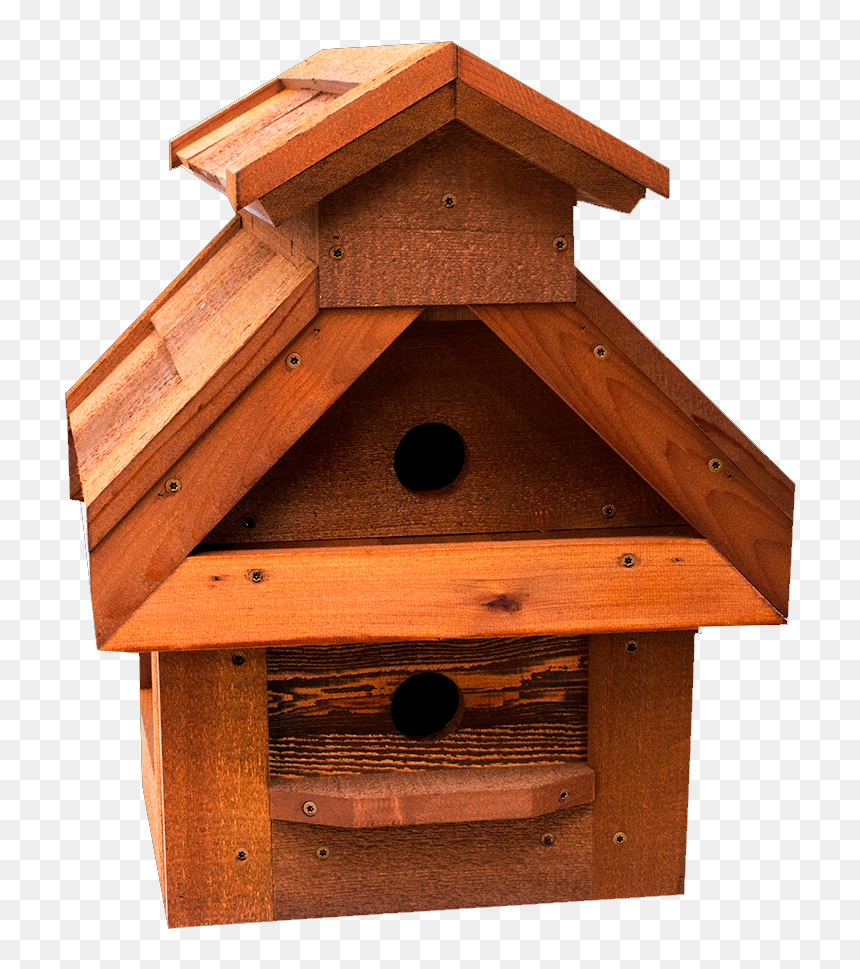 Larger Red Cedar Birdhouse - Wood, HD Png Download - birdhouse png