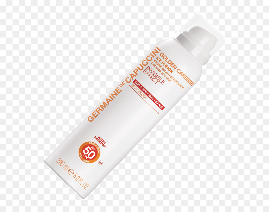 Golden Caresse Ice Fusion Cooling Mist Spf50 - Bottle, HD Png Download - ice effect png