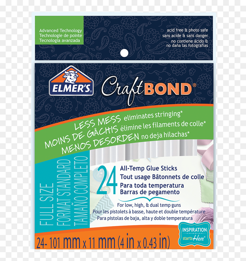 Product Image Craft Bond® All-temp Precision Glue Sticks - Elmer's Glue, HD Png Download - elmer's glue png