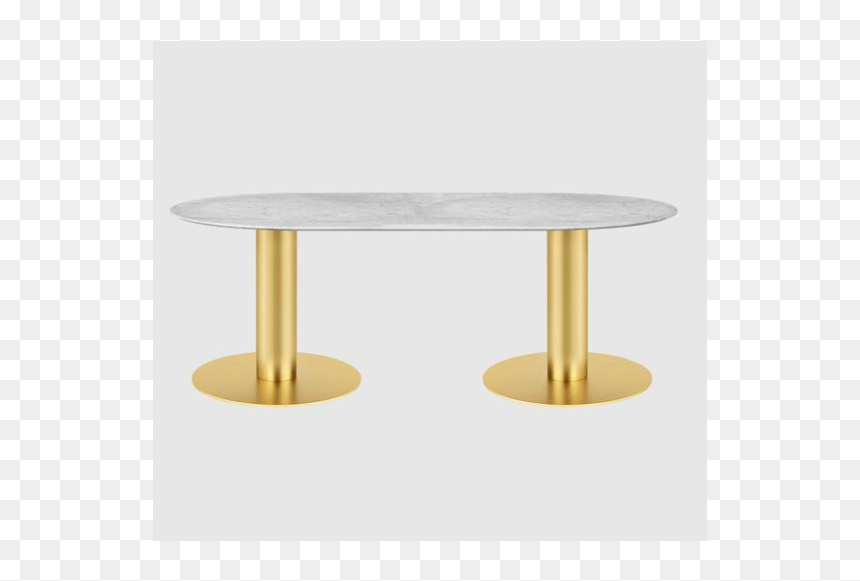 0 Dining Table Elliptical Table With Brass Base, HD Png Download - kitchen table png