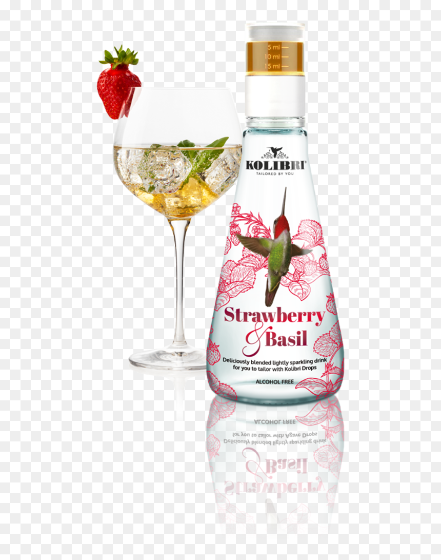 Strawberry & Basil - Kolibri Strawberry & Basil, HD Png Download - alcohol drink png