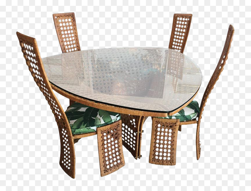 Sophisticated Danny Ho Fong Rattan & Wicker Dining - Dining Room, HD Png Download - kitchen table png