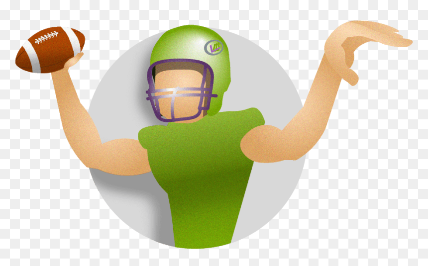 Transparent Football Icon Png - Kick American Football, Png Download - cartoon football png
