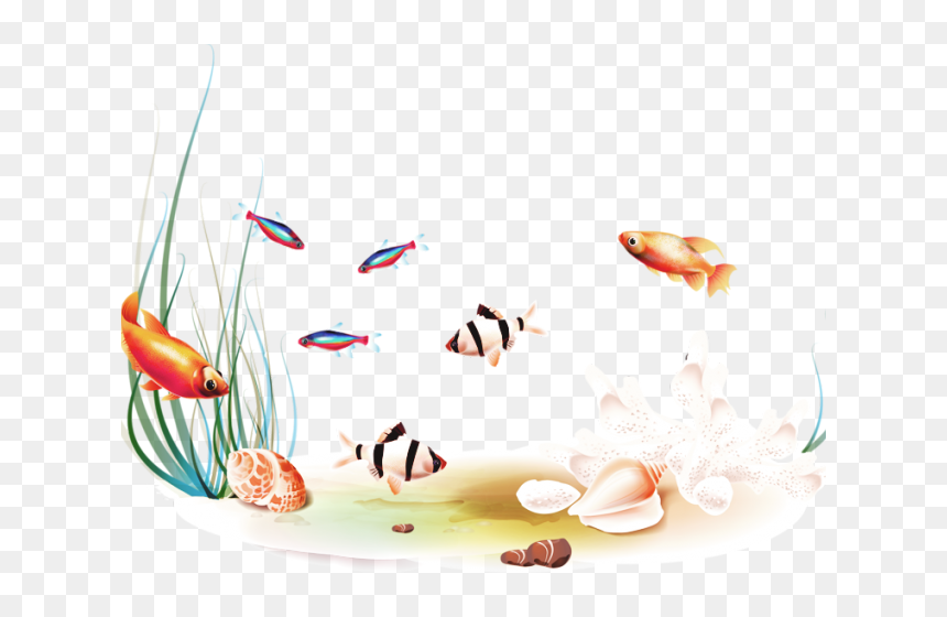 Transparent Tropical Fish Clipart - Ceramic, HD Png Download - fish swimming png