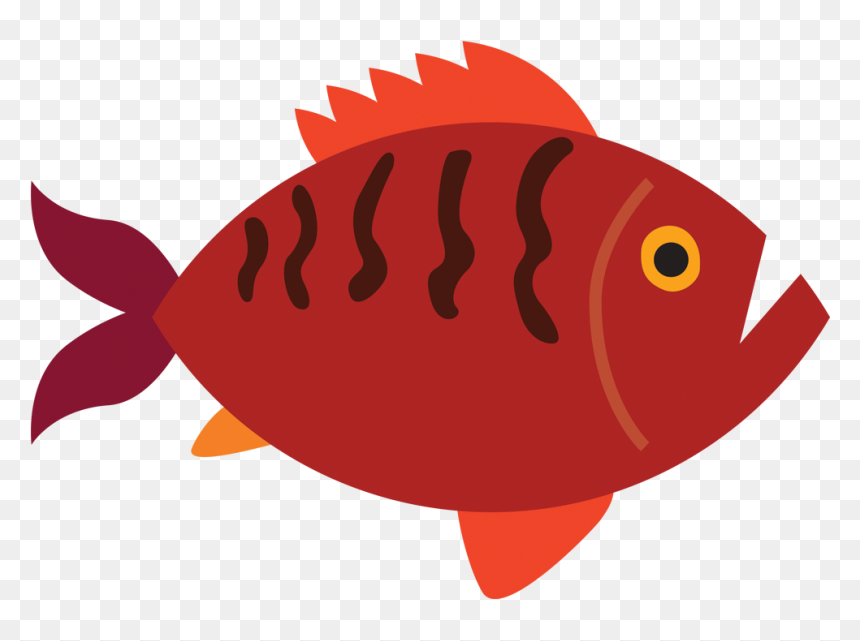 Cartoon Big Fish, HD Png Download - fish swimming png