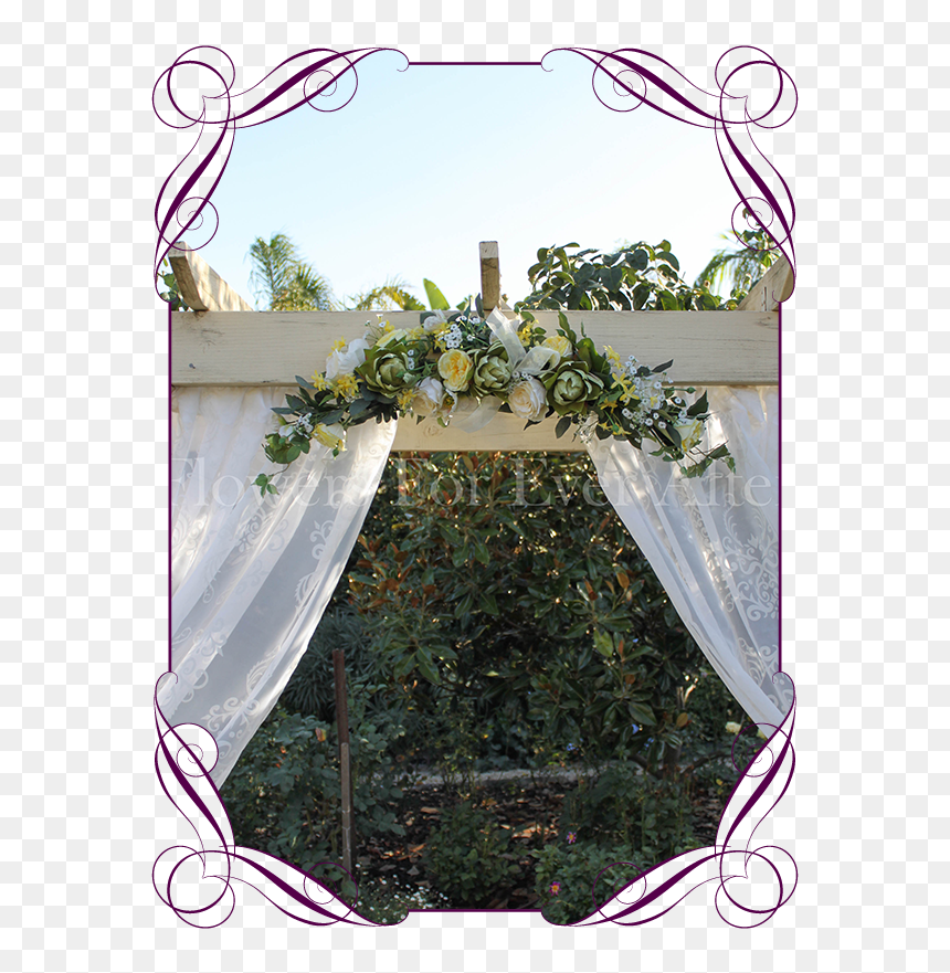 Transparent Flower Garland Png - Wreath, Png Download - wedding arch png