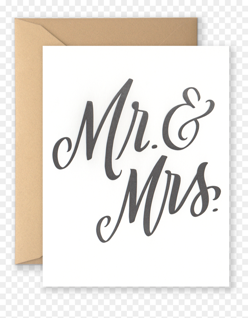 Calligraphy, HD Png Download - mr and mrs png