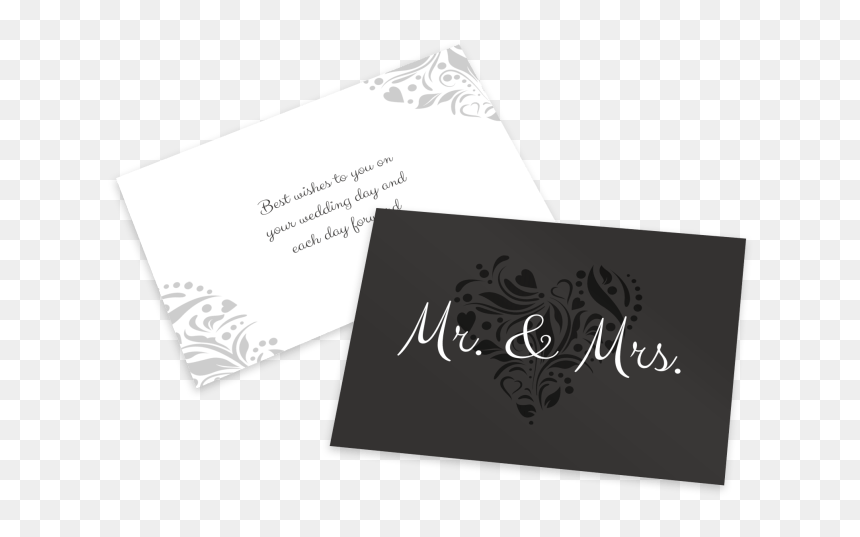 Mr & Mrs Card Template Preview - Calligraphy, HD Png Download - mr and mrs png