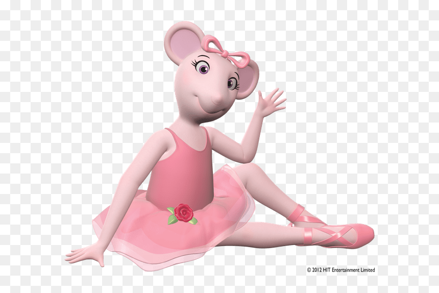 Angelina Sitting On The Floor And Waving - Angelina The Ballerina, HD Png Download - tutu clipart png