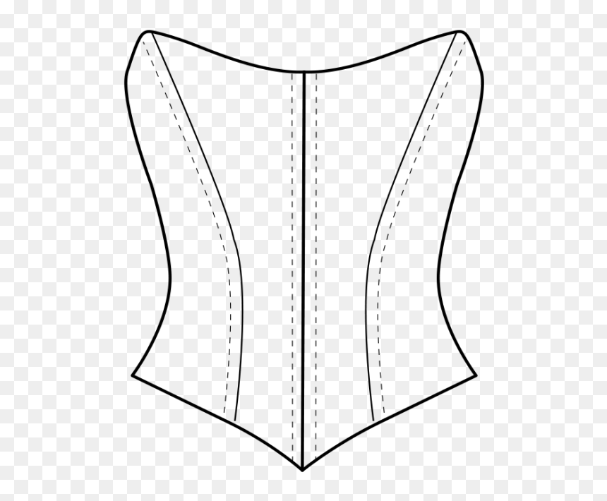 Scoop Neck Tutu Bodice - Line Art, HD Png Download - tutu clipart png
