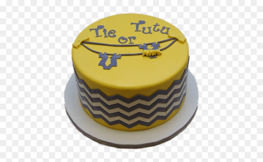 Gender Reveal Cake Tie Or Tutu Cake In A Cup Ny - Yellow Color Birthday Cake, HD Png Download - tutu clipart png
