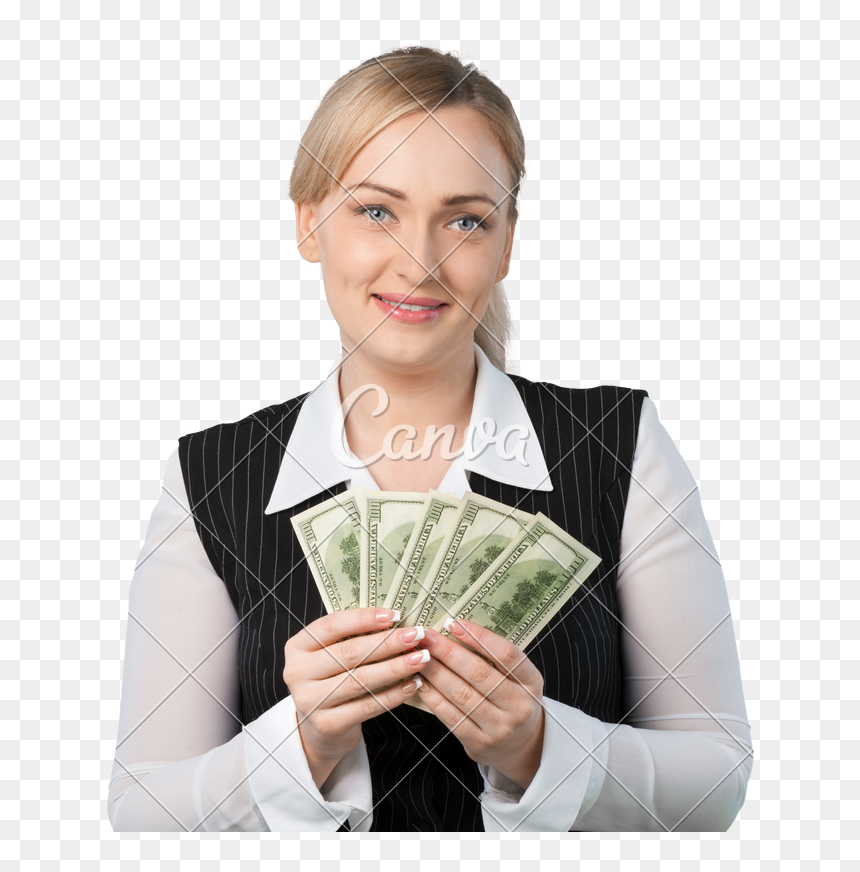 Woman Holding Money Png - Cash, Transparent Png - hand with money png