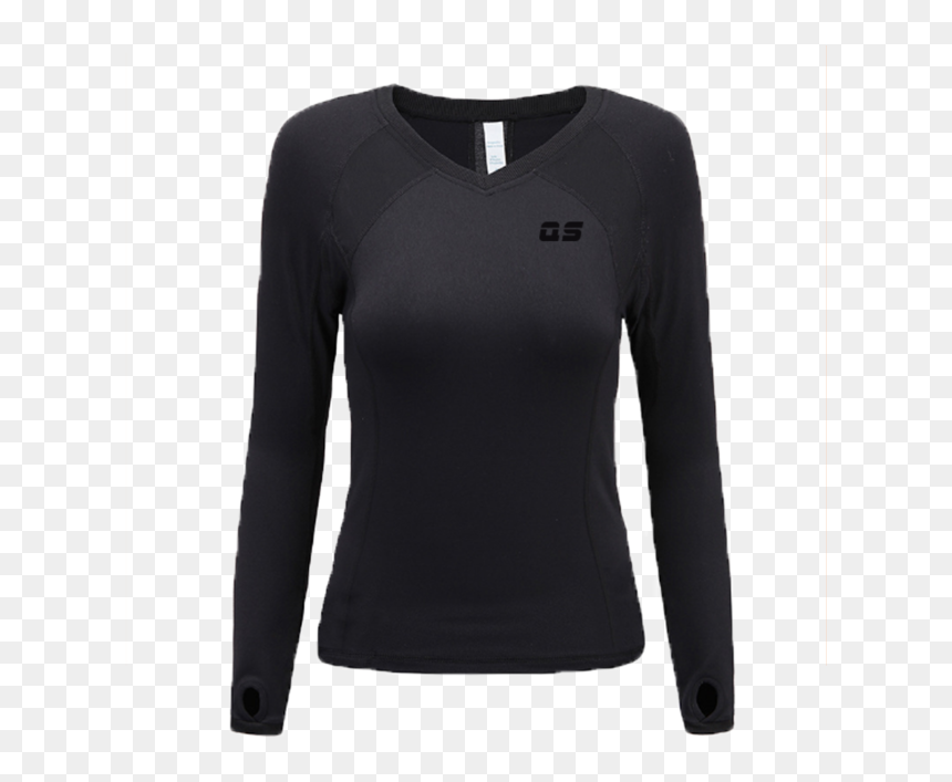 Download Long Sleeve Running - Bella Canvas Women's Flowy Long Sleeve Tee, HD Png Download - blank t-shirt png