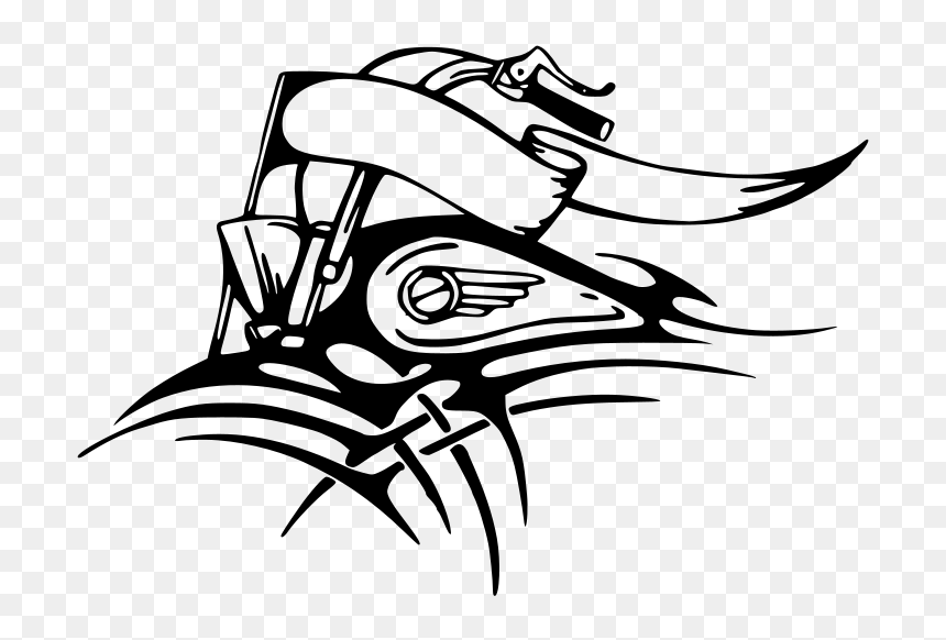 Motorcycle Gas Tank - Tribal Motorcycle Tattoo, HD Png Download - gas tank png